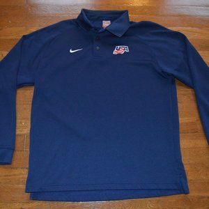 USA Hockey Long Sleeve Nike Polo
